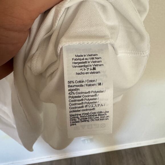 J.Crew Performance Polo Shirt Mens M White Pullover Coolmax Short Sleeve Stretch - Picture 7 of 8